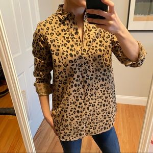 NWT J.Crew Leopard Popover Tunic